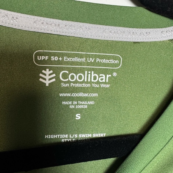 Coolibar Long Sleeve Performance Crew Neck Swim Shirt Rashguard Green Mens S - Picture 3 of 8